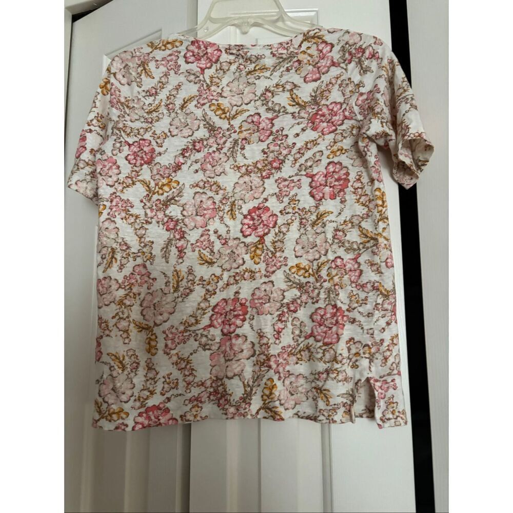 J. Jill “love linen” Floral Tee - Picture 5 of 6